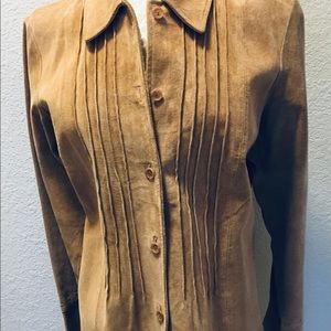 Margaret Godfrey size 12 tan leather jacket NEW